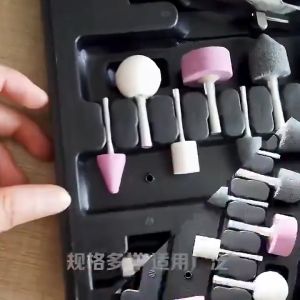 16PCSเครื่องเจียรลม เครื่องขัด 1/4 90PSI การขัดชุดเครื่องมือการแกะสลักชุดเครื่องมือ เครื่องเจียรสว่านชุดหินแล