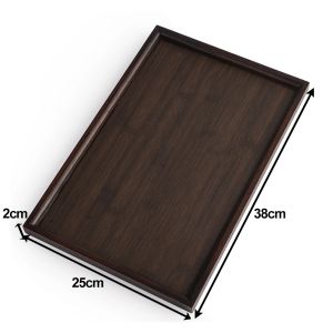 Wooden Bamboo Serving Tray Rectangular Tableware Food Tray For Kitchen Dinners Party Water Cup Fruit Food Bread Sundries
