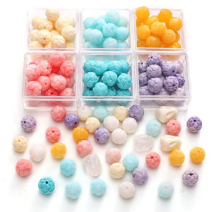 2ชิ้นเรซิ่นผสมสีสันดอกบัวลูกปัดกระต่ายเสน่ห์สำหรับเครื่องประดับทำเครื่องประดับสร้อยคอ DIY สร้อยข้อมือต่างหูอุปกรณ์เสริม