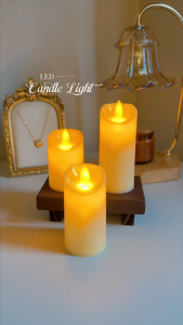LED Flameless Candles - No Risk of Fire Smoke Free No Dripping Wax No Fire Needed Halloween Wedding Birthday Decoration