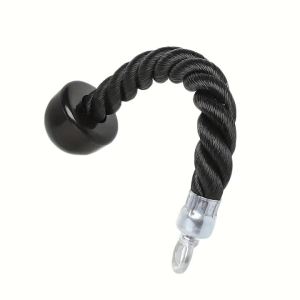 Heavy-Duty Tricep Rope Pull Down Attachment – Non-Slip Nylon Rope with Ergonomic Handles & Metal Loops for Home Gym Strength