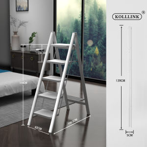 KOLLLINK Indoor Folding Ladder Multi-Functional Retractable Ladder Bench Plant Stand Storage Rack Iron Material from Zhejiang