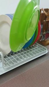 6PCS COLORED ROUND PLATE (REUSABLE DINNER PLATE) 9INCHES PLATE PLATO PLASTIC COLORFUL
