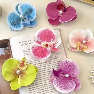 SUMMERTOP | JP1989 Jepit Rambut Fashion Wanita kepala Bunga Anggrek Cantik Flowers Hair Clip Latex