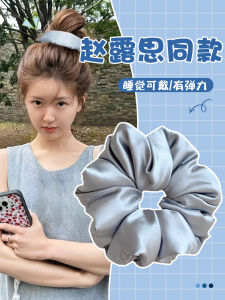 Silk Hair Ties Womens New 2025 Fashionable Hair Accessories Pillow Kitsch Headwear Elastic Bowknot Hair Bands Korean Style