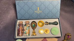 【SG】Seal Wax Set Lik Stamp Head Fire Paint for Wedding Invitation Gift Suit Wax Seal Sealing Wax Stamp Tools