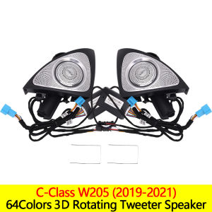Car 3D Rotating Tweeter Speaker for Mercedes-Benz C/E/S-Class W205 GLC X253 W213 W222 Ambient Light Door Speaker Fit OEM Control