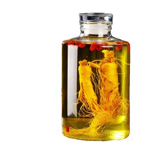 Thickened Glass Bottle for Soaking Wine Sealed Storage Jar High End Cooking Utensils Chinese Style Cylindrical Home Use