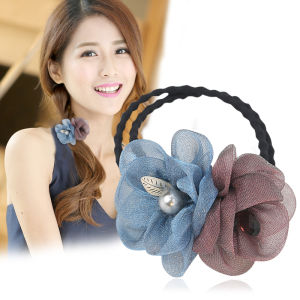 Korean Style Silk Fabric Hair Ties: Women's Hair Accessories Bun Headbands Elastic Hair Bands Fresh Out New Summer Fashion