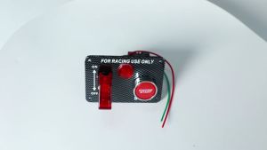 แผงสวิทช์จุดไฟรถยนต์12V สวิตช์ปุ่มกดสตาร์ทเครื่องยนต์อย่างรวดเร็วสำหรับรถยนต์รถบรรทุก RVs 12V