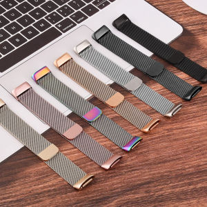 Metal Mesh Loop Bands for Fitbit Charge 5/Charge 6 Band for Women Men Adjustable Stainless Steel Wristbands Replacement Straps for Charge 5/6 Activity Tracker