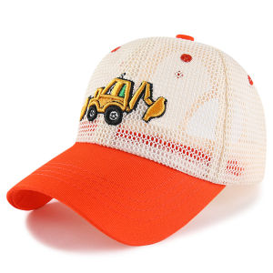 New 2025 Kids Digger Cap Summer Thin Mesh Baseball Hat Boys Sunshade Duckbill Cap Breathable Casual Wide Brim Cap for Children