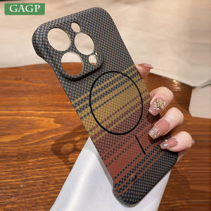 Luxury Carbon Fiber Broderless for Magsafe Case for iPhone 17 16 Pro Max 16 Plus Ultra Cover for iPhone 13 12 11 14 15 17 Air