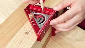 2-in-1 Carpentry Set Square And Small Triangle Ruler Combination Set - 3D Multi-Angle Framing Square Protractor Rafter Square