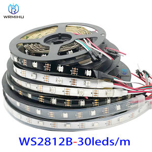 DC5V WS2812B 5m/Roll 30/60/144leds/m Black/White PCB IP30/IP65/IP67 5050RGB Individually Addressable Smart led pixel strip light