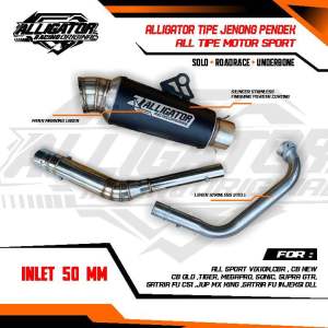 Knalpot Alligator KompetisiVIXION R15 JUPITER MX KING SONIC SUPRA GTR SATRIA FU CBR150 CB150R CRF KOLONG KLX WR KOLONG BAWAH