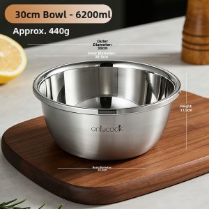 onlycook | Deep Thick 304 Stainless Steel Mixing Bowl