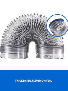 Exhaust pipe Kitchen Range Hood Smoke Exhaust Pipe Aluminum Foil Telescopic Exhaust fan Duct hose 5m