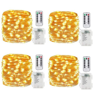 2/5/10M LED 8 Mode Fairy Light Remote Control Battery Box Copper Wire String Light Christmas Decoration Lights Party Home Decor