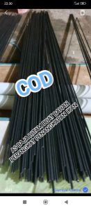 TERLARIS 3PCS BAHAN AS BAJA HITAM GLOWING 3/4/6mm panjang 1m