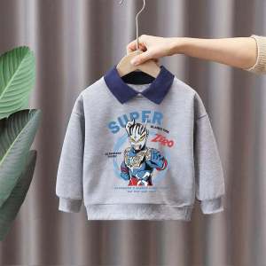 Spring Autumn New Style Boys Sweatshirt Polo Shirt Collared Base Layer Top Outerwear Trendy Cotton Polyester Blend Kids Clothing