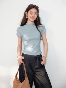 Lyerell High-Neck Slim Fit T-Shirt