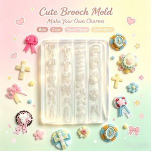 other | Retro Floral Brooch Butterfly Knot Mini Wings 3D Embossed Nail Art DIY Accessory Silicone Mold for Nail Decoration