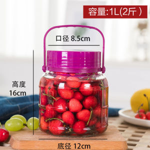 Food Grade Glass Kimchi Fermentation Jar Home Use Empty Bottle Pickled Vegetable Container Sealed Storage Crock round Shape Antibacterial