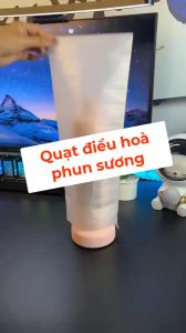 Quạt phun sương hơi nước để bàn Quạt tháp tạo ẩm tích hợp phun sương hai trong một để bàn quạt điện xoay tạo ẩm sạc USB.