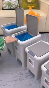 ถังขยะถังขยะพลาสติกถังขยะพลาสติกทรงสูง ถังขยะมินิมอลทรงสี่เหลี่ยม เปิดได้ทั้งมือและเท้า มีทั้งหมด 4 ขนาด