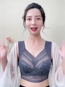 [Lace Seamless Plus-Size Wire-Free Supportive Anti-Sag Sports Bra] Breathable Ice Silk for All-Day Comfort