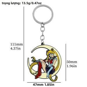 Bandai | Anime Thủy Thủ Mặt Trăng Móc Khóa Vòng Cổ Thời Trang Cosplay Phụ Kiện Dành Cho Nữ Quà Tặng Sinh Nhật Manga Đồ Chơi Sưu Tập