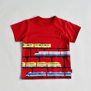 เสื้อยืดคอกลมแขนสั้นผ้าฝ้ายแท้สำหรับเด็กชายและเด็กหญิง ฤดูร้อน ลำลอง สไตล์ญี่ปุ่น เสื้อตัวบนแบบสวมสบายสำหรับเด็กวัยกลางคนและโต