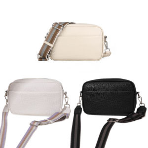 MOJOYCE Stylish Crossbody Bag for Women with Solid PU Leather Small Messenger Purse for Daily and Travel Use