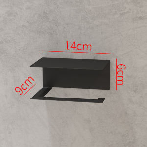 High-End Hotel Club Black Toilet Paper Holder Villa Bathroom Tissue Box Storage Rack Roll Paper Holder Chrome Plated