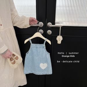 Girls Sleeveless Denim Dress