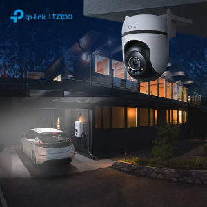 TP-LINK Tapo C520WS 2K Outdoor Pan/Tilt Security Wi-Fi Camera with Two-Way Audio Starlight Color Night Vision and Motion Detection