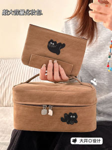 Large Capacity Portable Makeup Bag Womens 2025 New Style Handheld Travel Cosmetic Storage Bag with Compartments Wash Bag