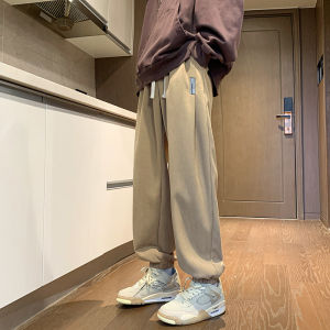 กางเกงลำลองชายผ้าคอร์ดูรอยบุขนแกะหนา ทรงหลวม กางเกงขายาว ทรงหลวม ทรงตรง ปกติ ฤดูหนาว กางเกงขายาวลำลอง