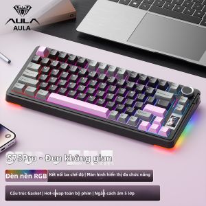 AULA | Bàn Phím Cơ S75Pro Tùy Chỉnh 3 Chế Độ Màn Hình Hiển Thị 80 Phím