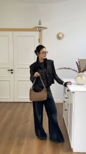 8023# Irene Novy High-End Niche New Armpit Bag Fashionable Simple Casual Shoulder Bag Casual Versatile Baguette Bag Womens Bag