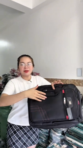 Cặp sinh viên học sinh kiểu thêu hoa Origin có ngăn đựng laptop  [VIDEO THẬT]