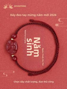 JIZHAOTANG | Chinese Zodiac Year Good Luck Red Rope Bracelet 2026 Horse Year