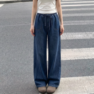 AIYITI | Thin Lightweight Tencel Jeans Loose Skinny Plus Size Women Pants