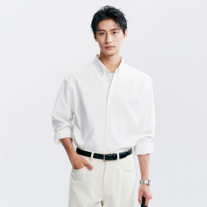 MIANXIANSHENG | Easy-care Ascetic Long Sleeve Shirt Black