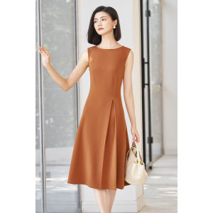 Misoshine | Off-Shoulder Sleeveless High-Elasticity A-Line Waist-Cinching Dress