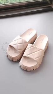 Sandal Slop Wanita Slipper Platform Wedges Rumah Karet Empuk Ringan Kekinian Porto Lady Bel2 Pink