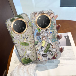 New Casing Honor 200 Smart Honor X9C X7C X9b X9a X8b X7b 5G 4G Ins Cute Cartoon Line Patterns Dinosaur Bear Rick Phone Case Ultra-thin Silicone Soft Cover 2024