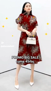 dress shirt flower korean design fashion bunga