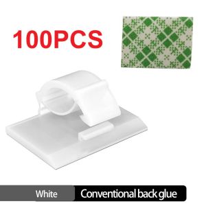 other | 10/50/100pcs Christmas Cable Organizer Clips Wire Winder Holder Workstation Cable Management Adhesive Hooks For Home Office